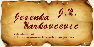 Jesenka Markovčević vizit kartica